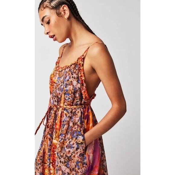 Free People / Moondive Maxi / Boho Floral Flowy Maxi - Picture 3 of 3